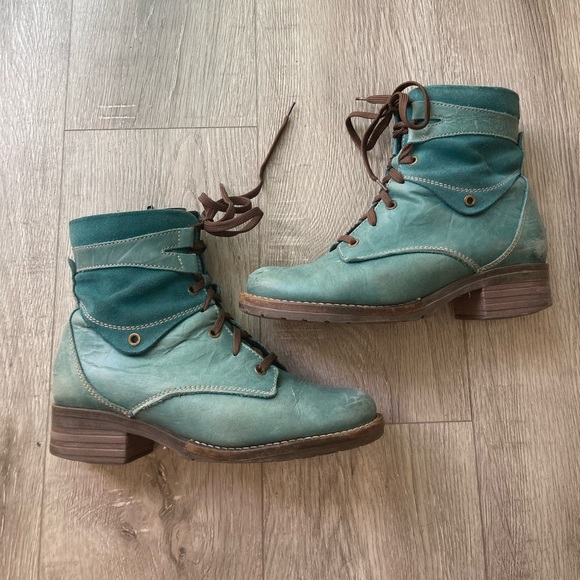 DROMEDARIS KARA BOOT TEAL REAL LEATHER (WOMEN'S) (39) made in Portugal - Picture 5 of 15